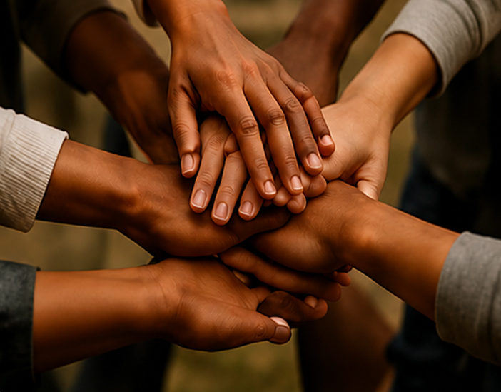Hands together