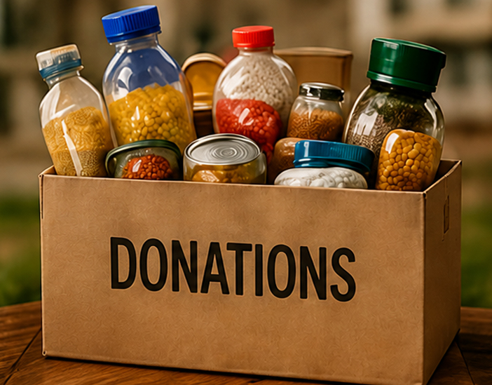 Box of donations